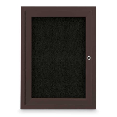 United Visual Products Sliding Door Indoor Enclosed Corkboard, 7 UV9028ACSH-WHITE-BLSPRU